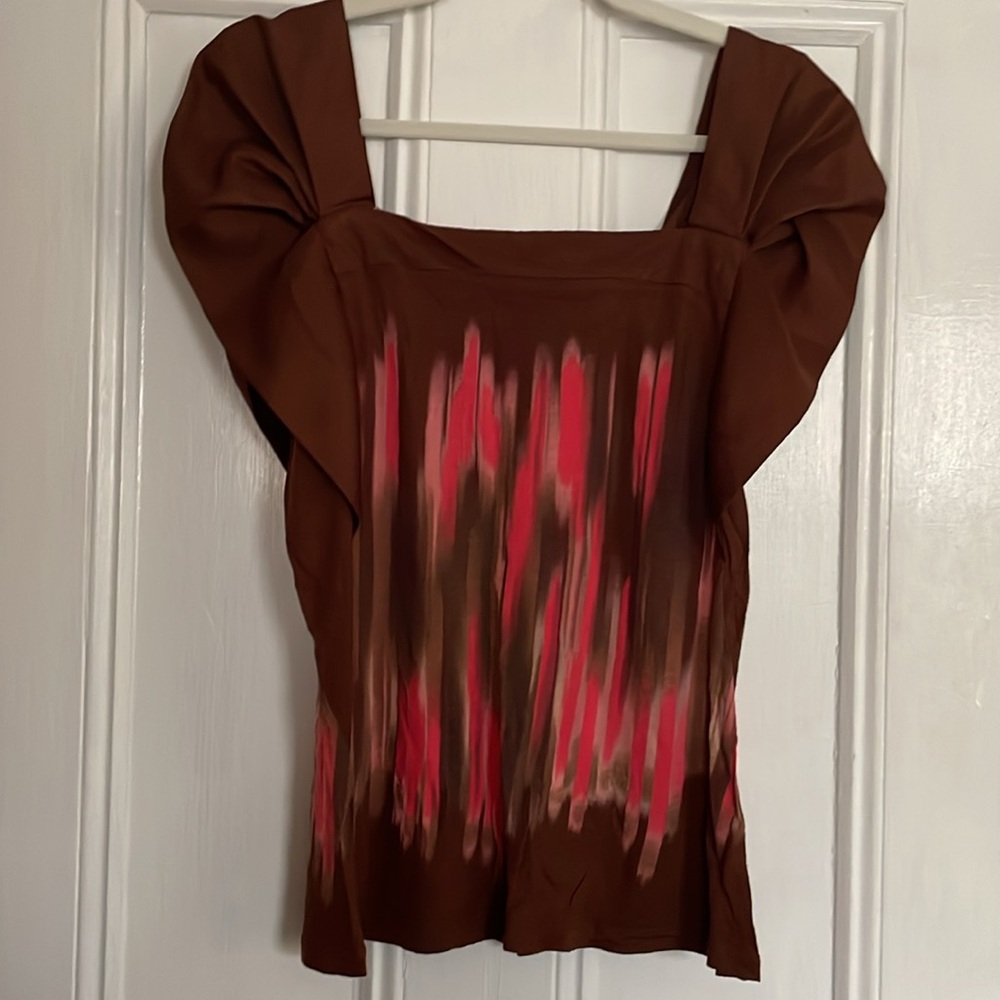 Anthropologie fancy sleeve tank top, size Small
